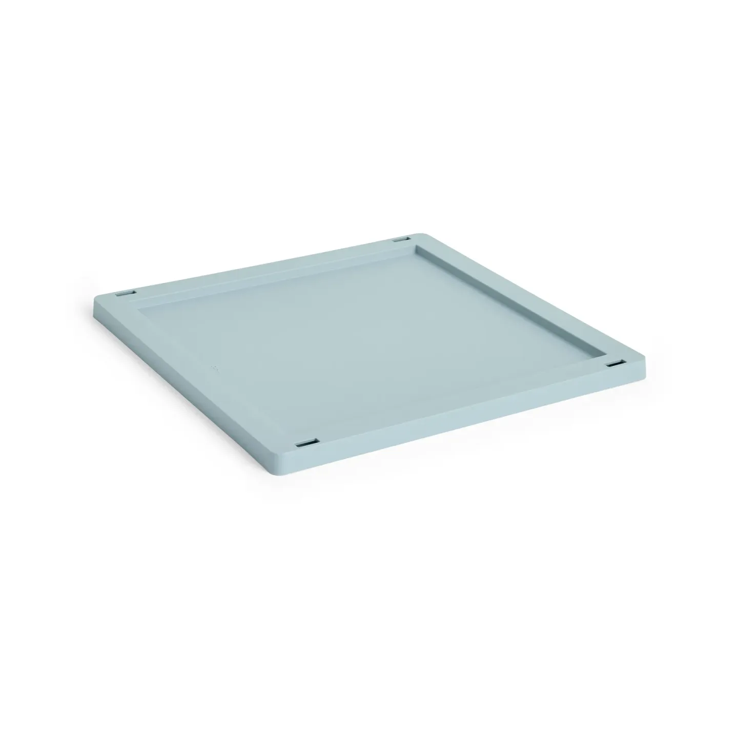 HAY Colour Crate Square/Cube lock plastic medium Dusty blue