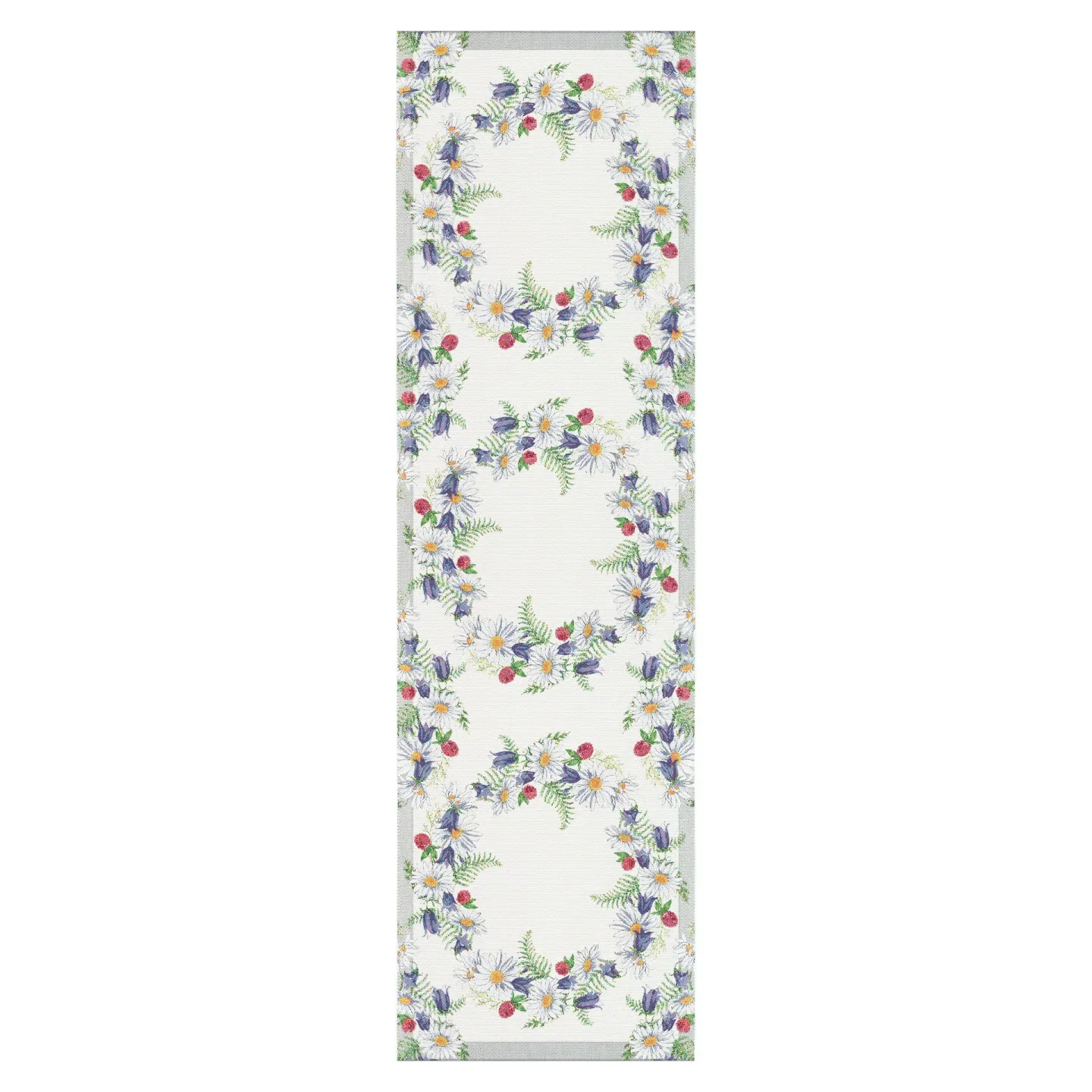 Ekelund Linneväveri Blomkrans Tischläufer35 x 120cm Multi