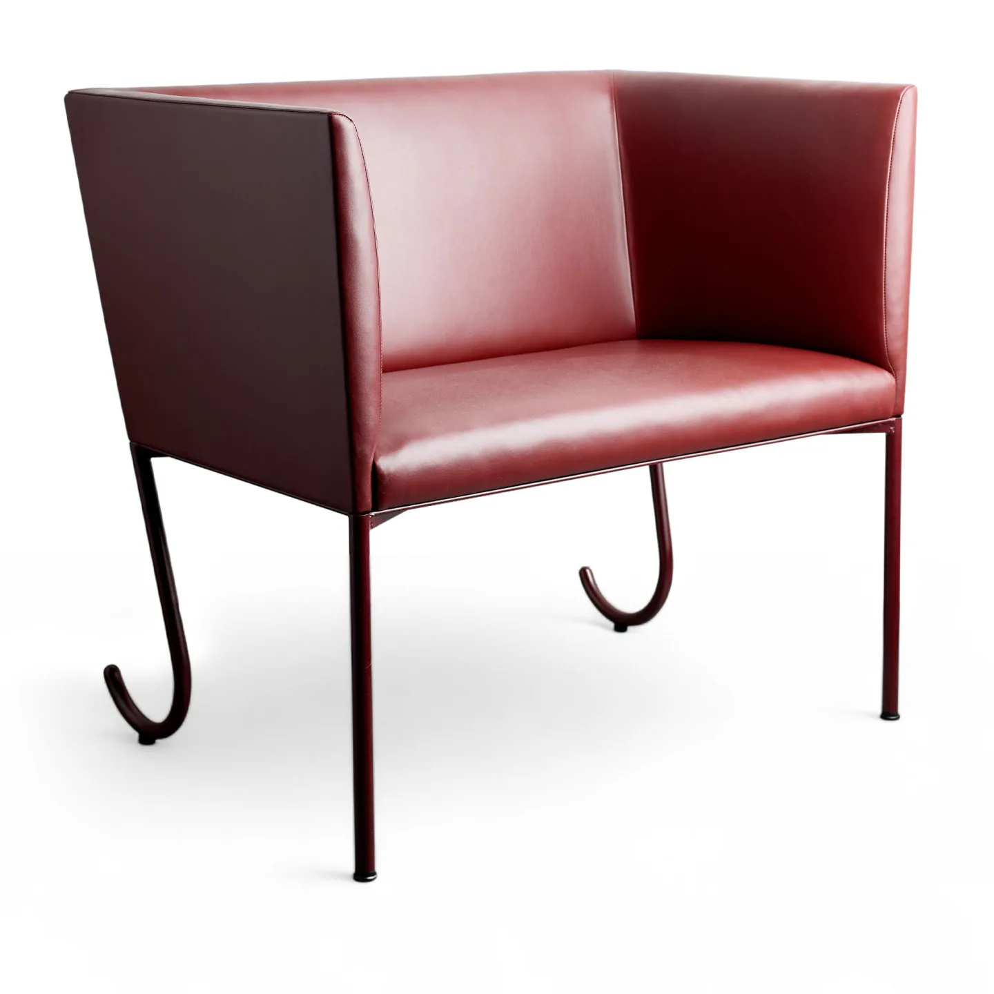 Ingridsdotter - Formula 90 soffa bordeaux - Soffor - Jonas Bohlin - Röd - Läder/Metall