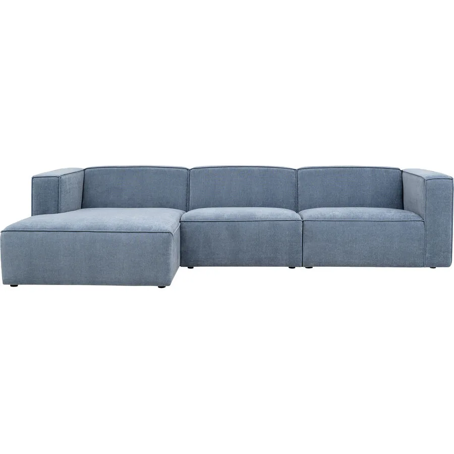 Ecksofa Melon Blau Polyester 201 cm 93 cm
