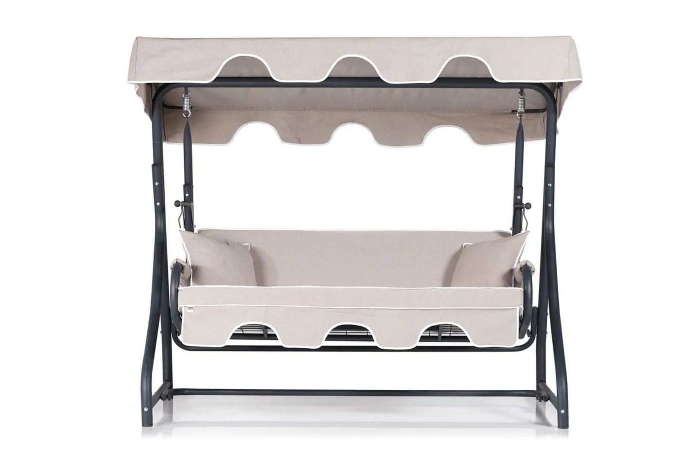 Gowanda 3-sits Hammock med Tak - Beige/Svart
