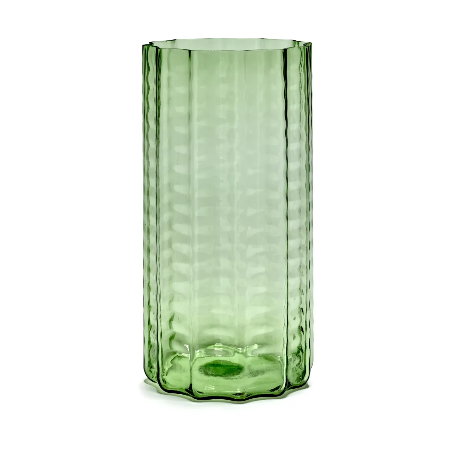 Serax Waves 03 Vase 35 cm Green-clear