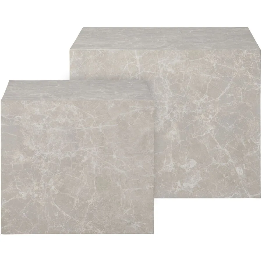 Salontisch Zolano marmor grau MDF B 50 H 40 cm