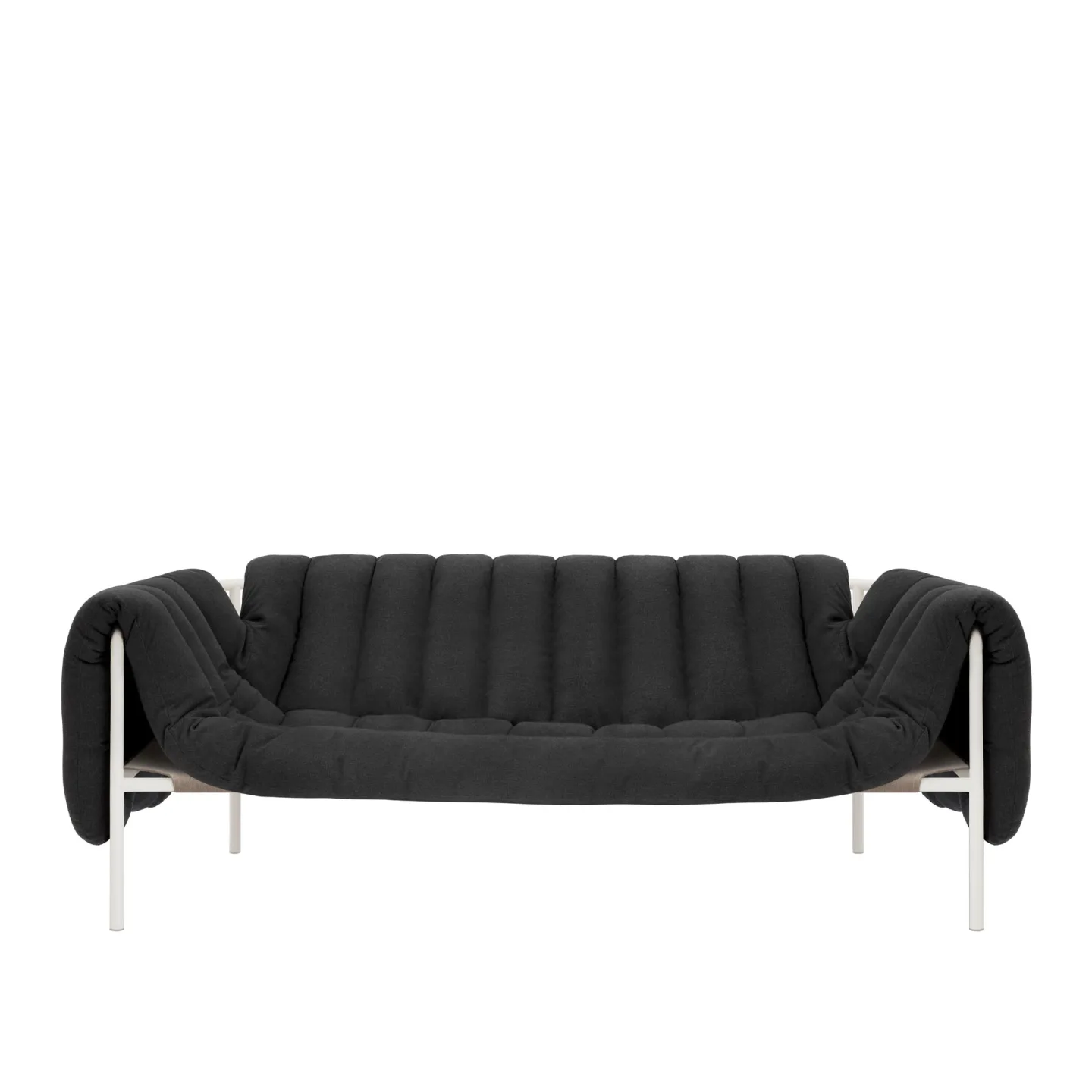HEM - Puffy 2.5-seater Sofa Anthracite/Cream - Soffor - Flerfärgad - Bomull/Naturmaterial/Metall/Textilmaterial/Plast