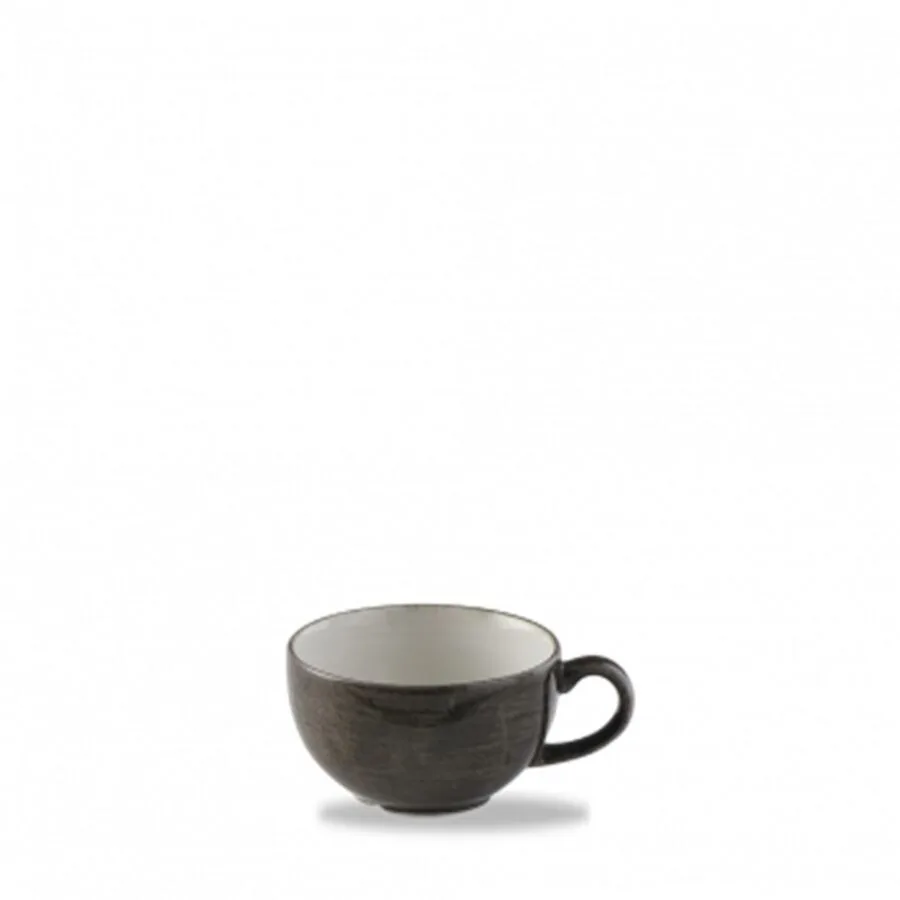 Churchill Cappuccinotasse Stonecast Schwarz Porzellan 0.227 l