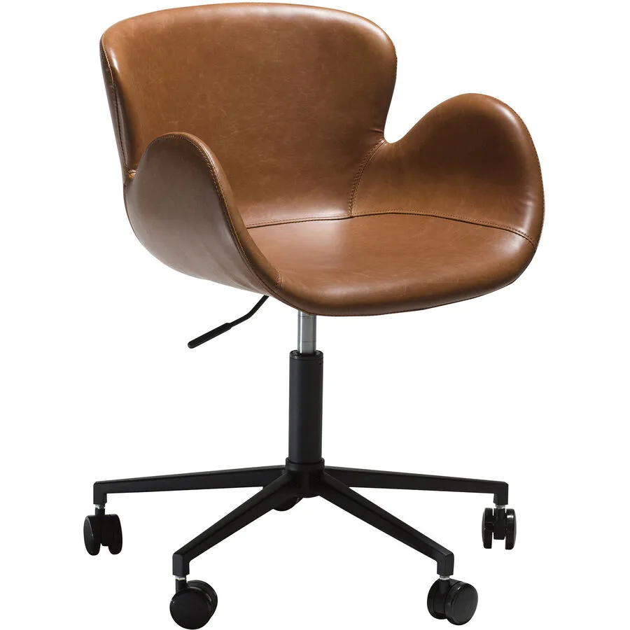 DAN-FORM Bürostuhl Gaia Brown Kunstleder H 75 cm