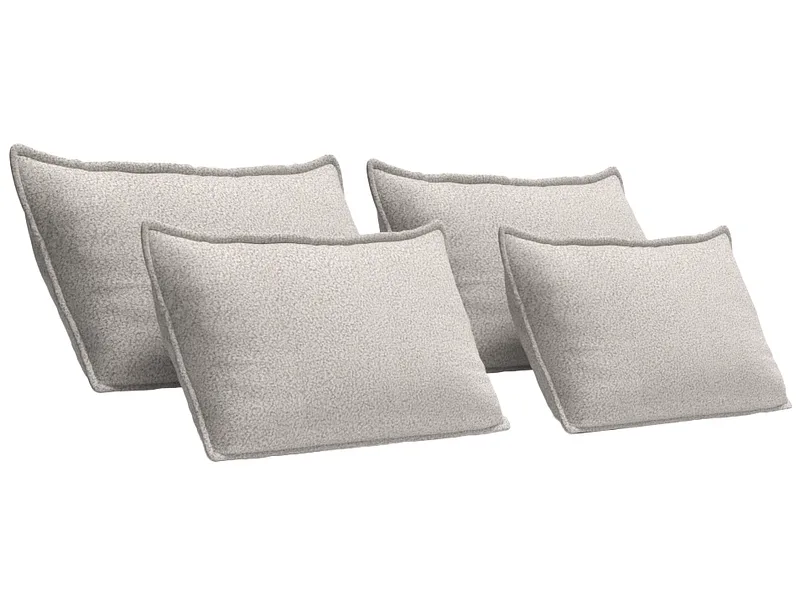Set 4 Kissen CHLOE 30x65cm beige unifarben