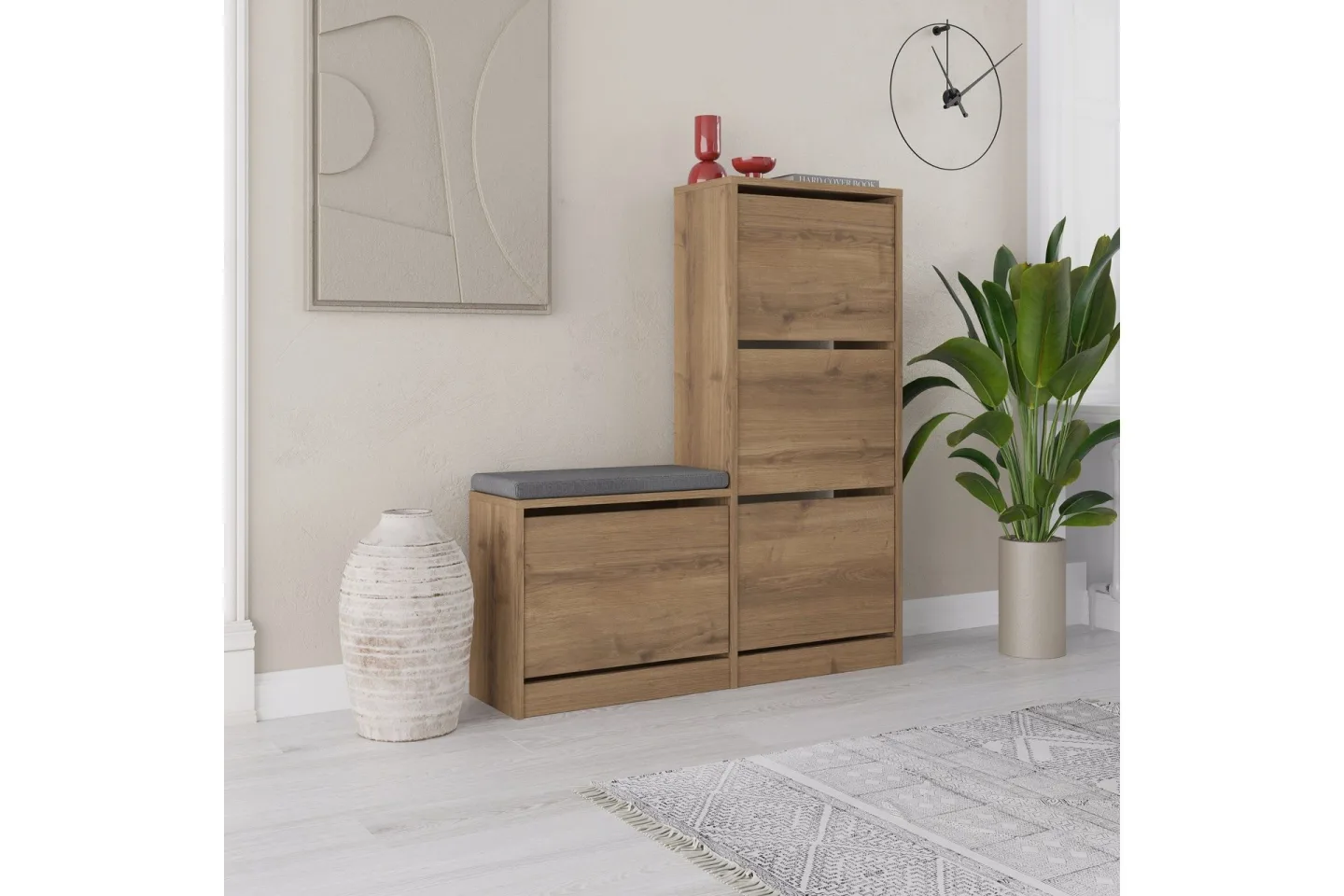 Dude Skoskåp 105 cm - Beige