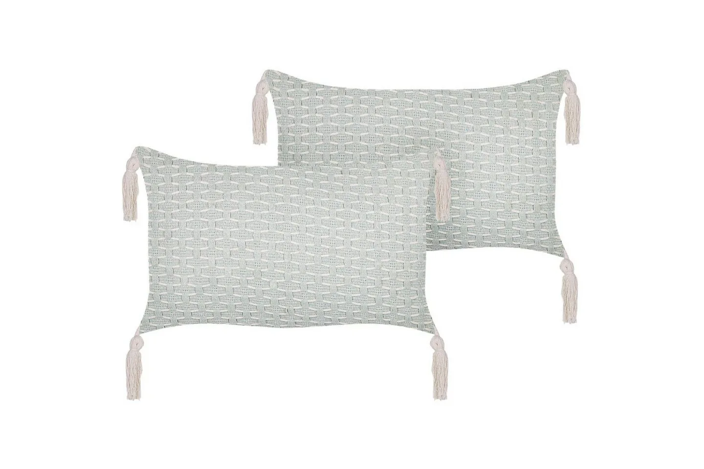 Prydnadskuddar Hakone set om 2 Grön/beige, Rektangulär - Grön/beige, Rektangulär