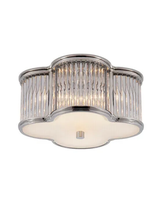 Basil Flush Mount Polished Nickel Small