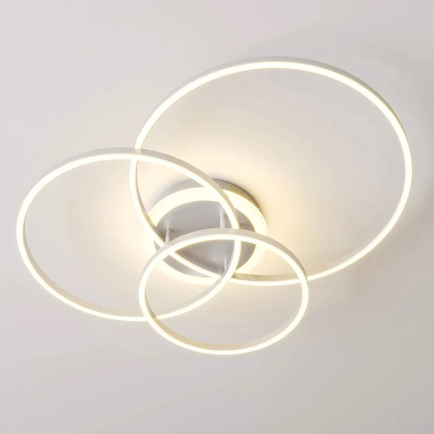Tula Deckenleuchte Smart Home Nickel - Lindby - Wohnzimmer - Modern - Metall - Mehrflammig