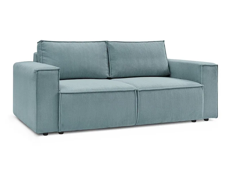 2er Sofa BOBOCHIC NIHAD Cord-Stoff hellblau