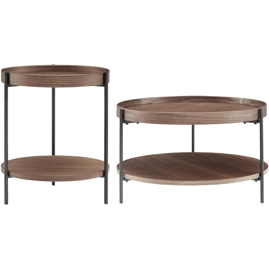 Salontisch Habit Walnuss Holzwerkstoff B 69 T 69 cm