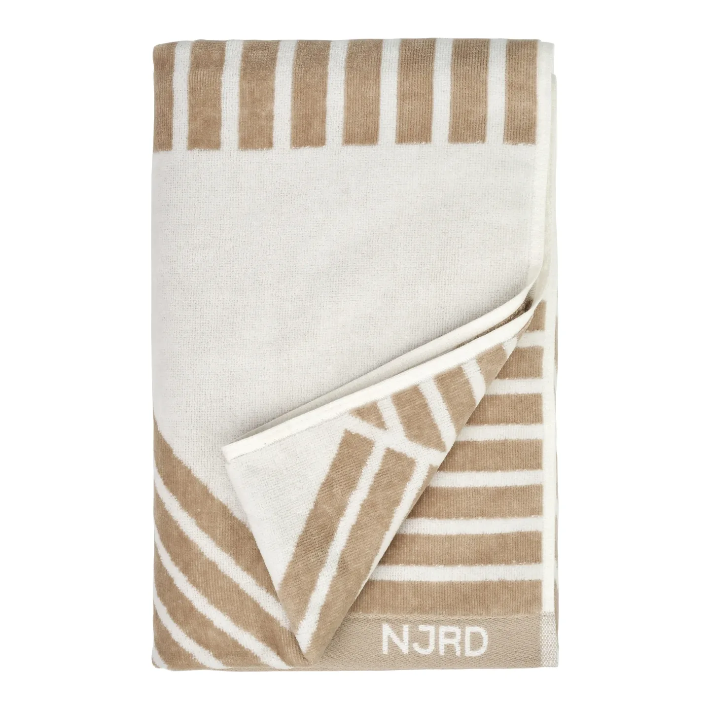 NJRD Stripes badhandduk 70x140 cm Beige