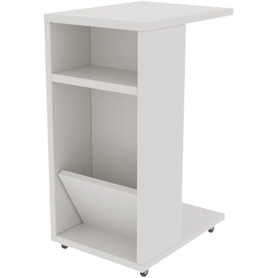 Beistelltisch Yasam weiss Melamin B 30 H 63 cm