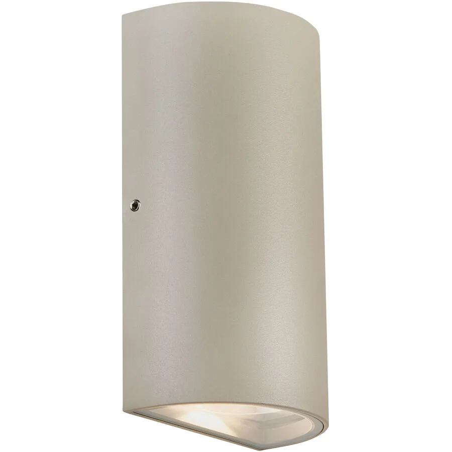 NORDLUX Wandlampe aussen Rold Beige Glas/Messing 9 cm 16 cm - Farbe: sand - LED - Lichtfarbe: Warmweiss - Material: Messing/Glas - Wandlampe aussen-