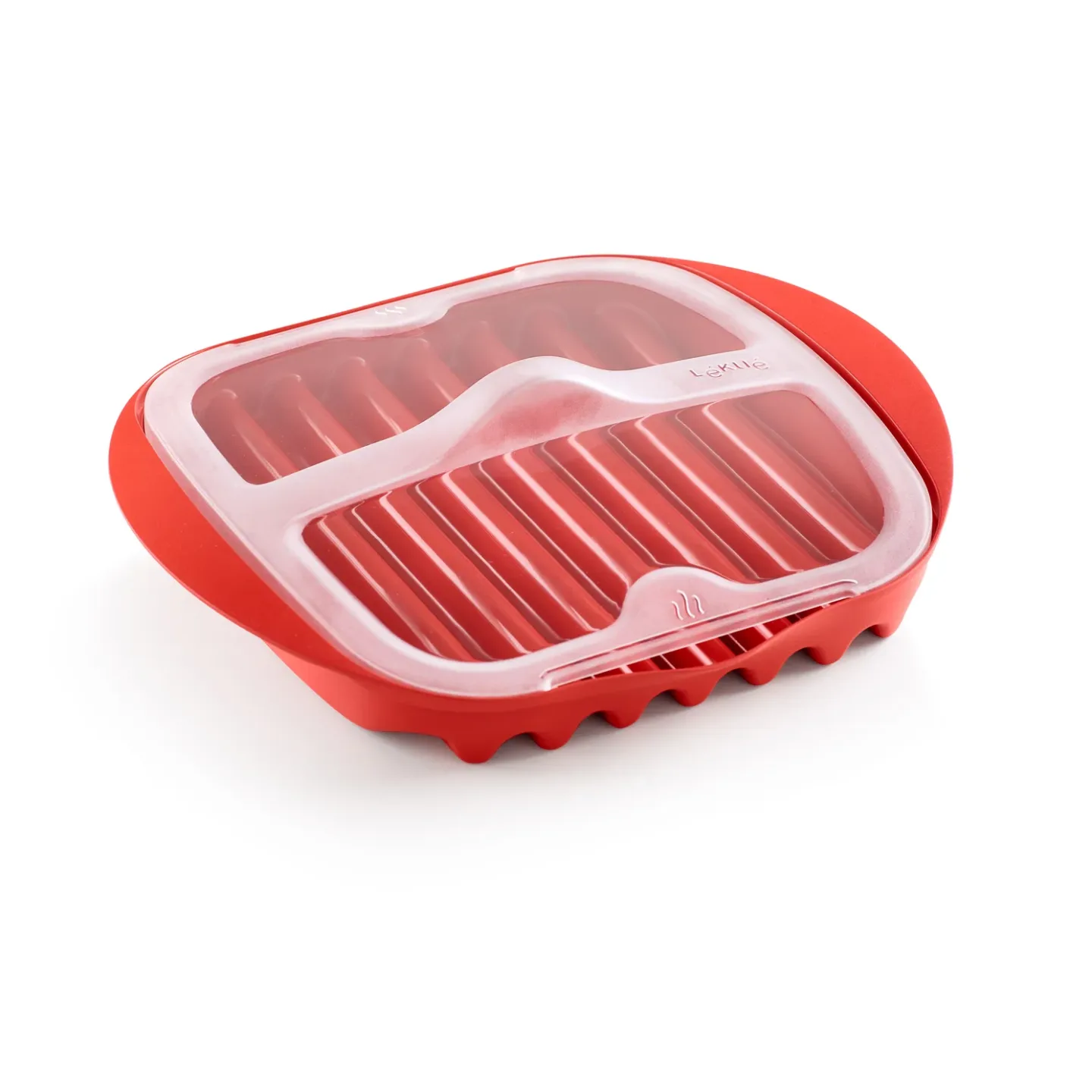 Lékué Lékué Baconform für die Mikrowelle Rot