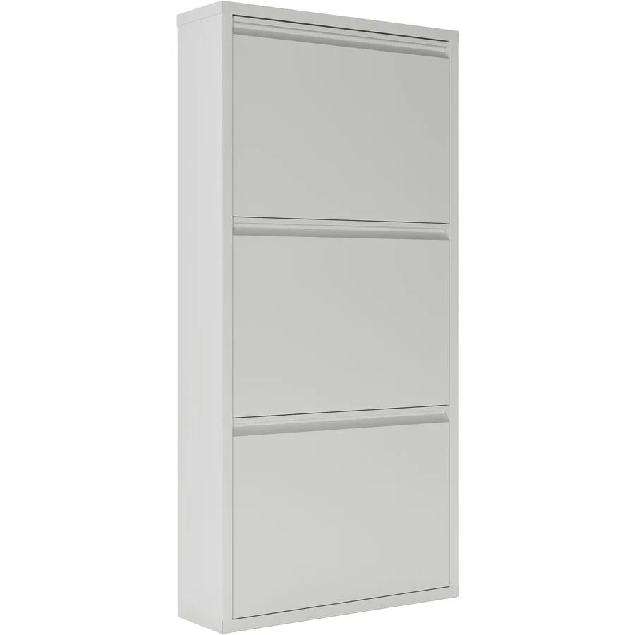 Schuhschrank Vinci Weiss Metall 51 cm 103 cm