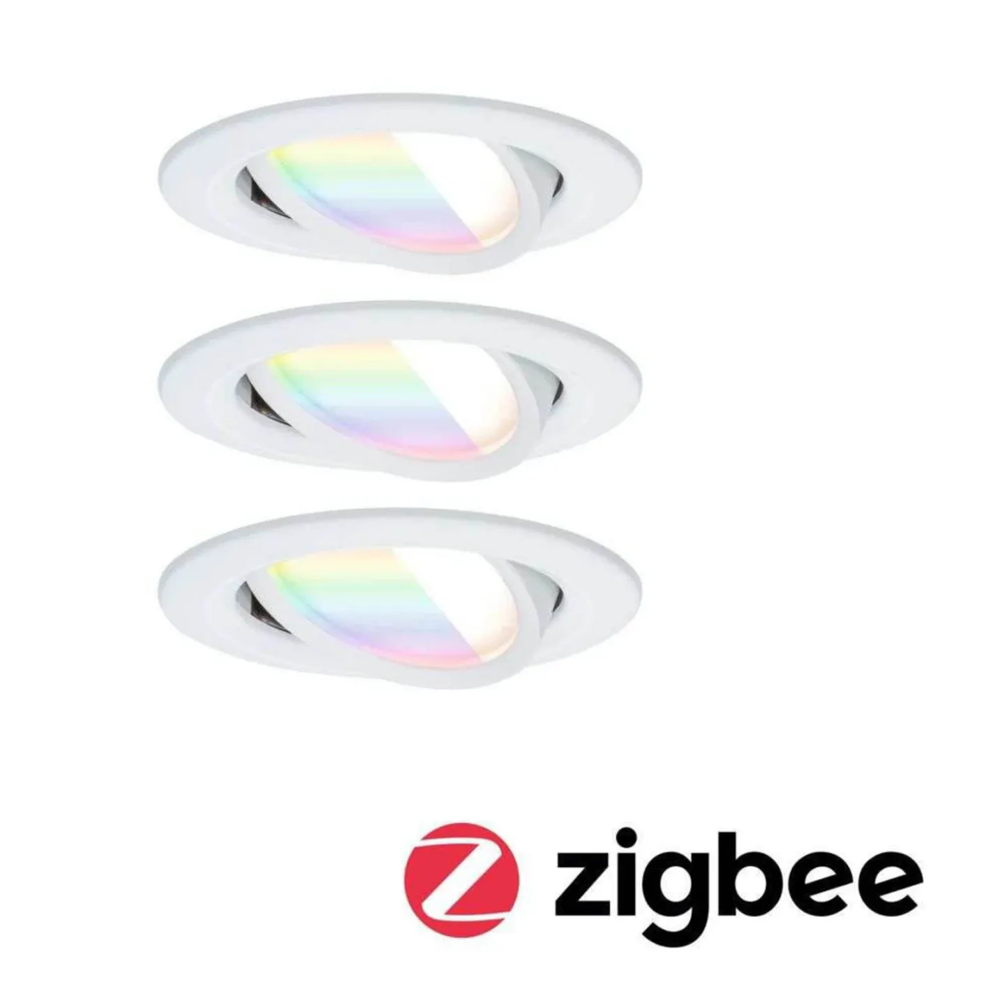 Nova Coin Smart Einbaulampe weiß Ø 8,4cm RGBW 3er - Paulmann - Wohnzimmer - Modern - Aluminium - Einflammig