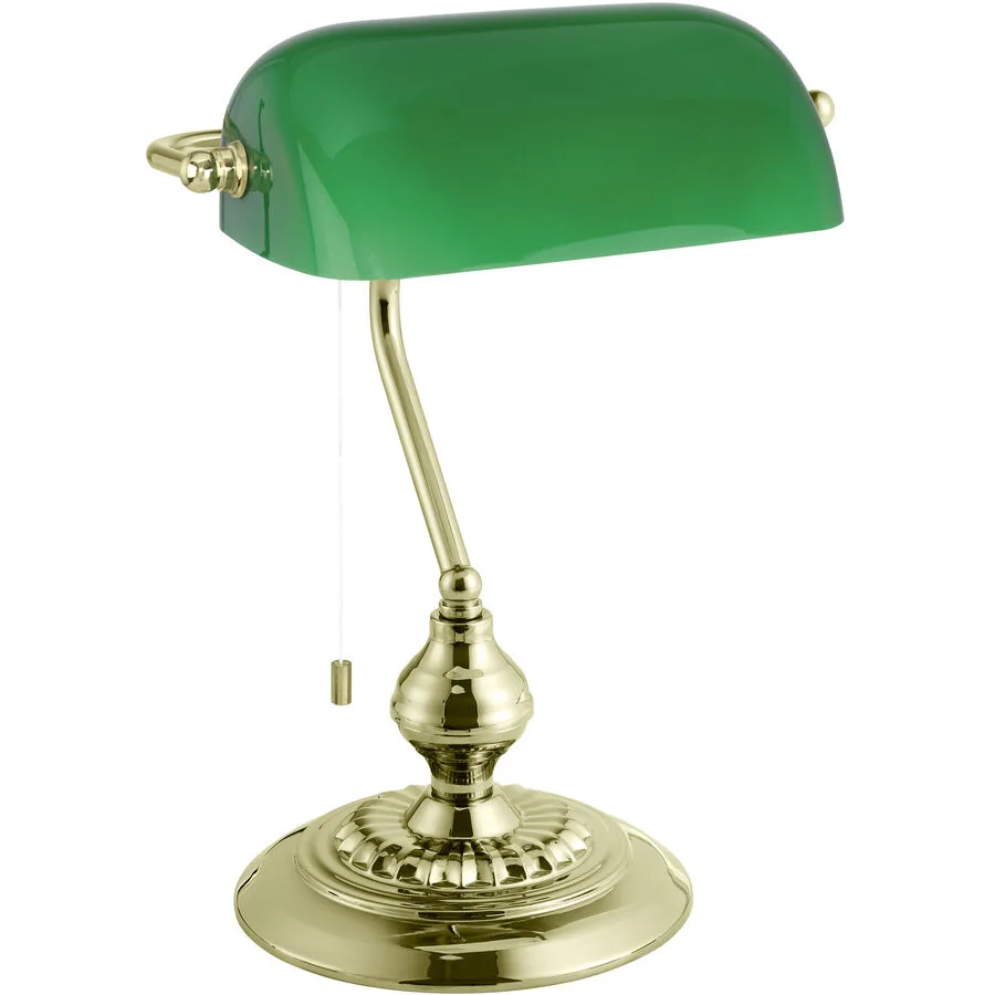 Eglo Tischlampe Banker Stahl 39 cm - Farbe: messing