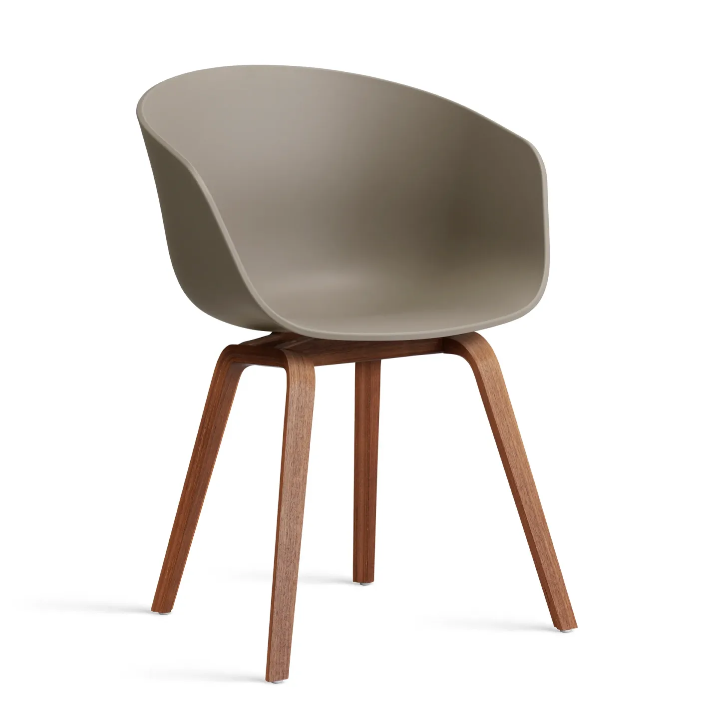 HAY About a Chair 22 2.0 stol Khaki-lackerat valnötsstativ