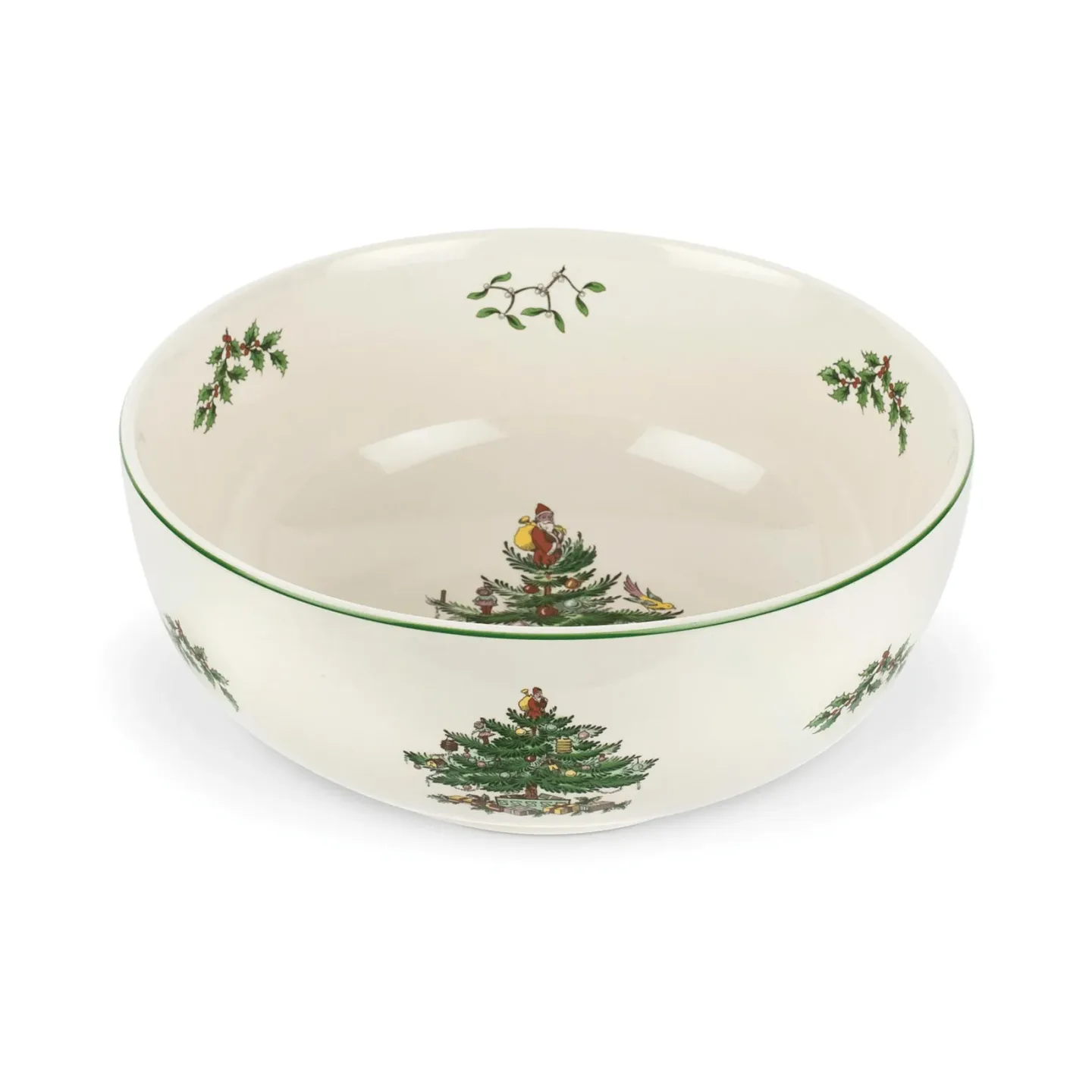 Spode Christmas Tree serveringsskål White-green-red, 3 L