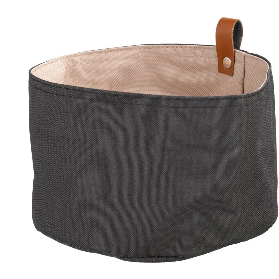 Brotkorb Aps Schwarz/Beige Stoff 20 cm 20 cm
