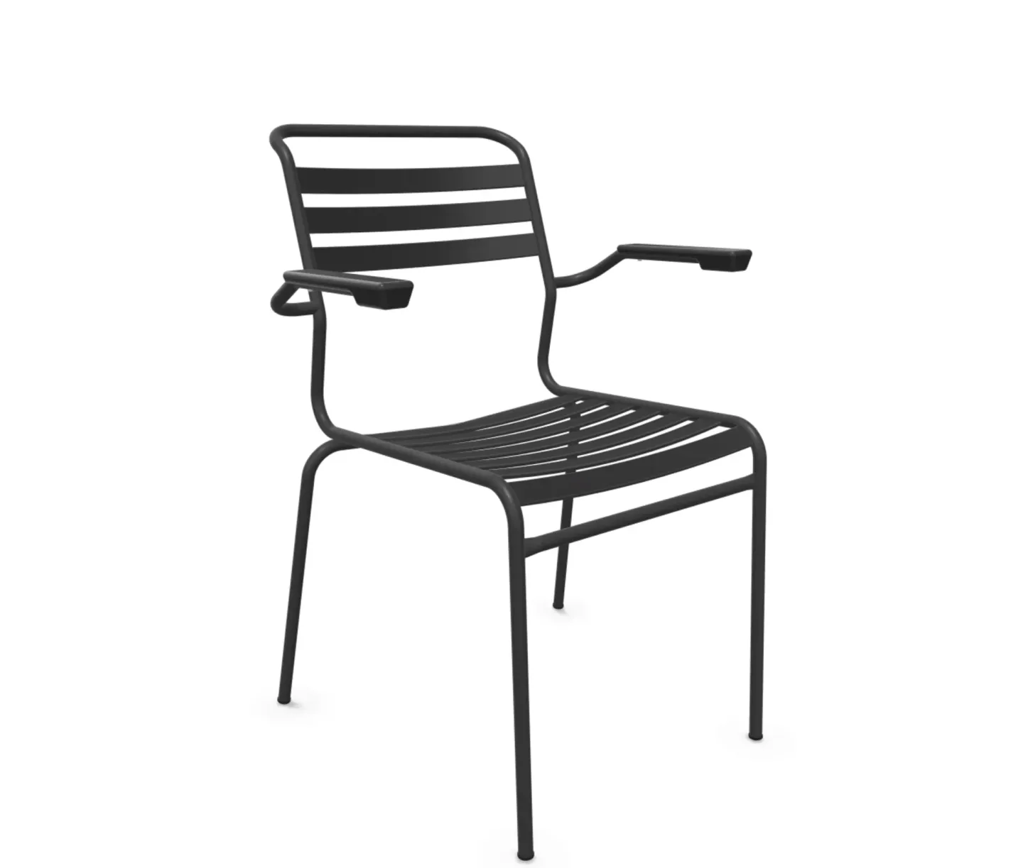 Schaffner Lättli-Stuhl Säntis mit Armlehnen Grau | Schubiger Möbel