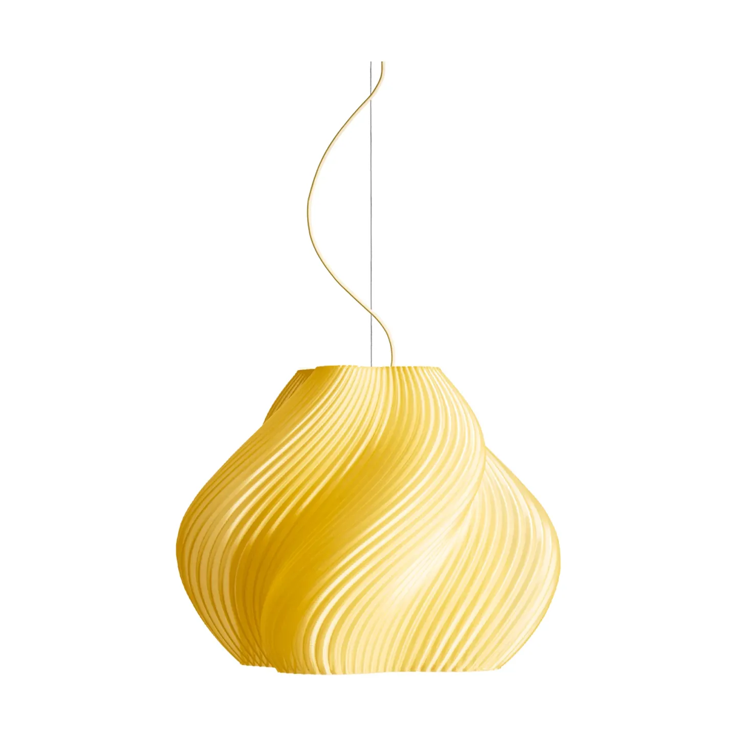 Crème Atelier Soft Serve Pendelleuchte Limonello sorbet-chrome, Mega, 60 cm
