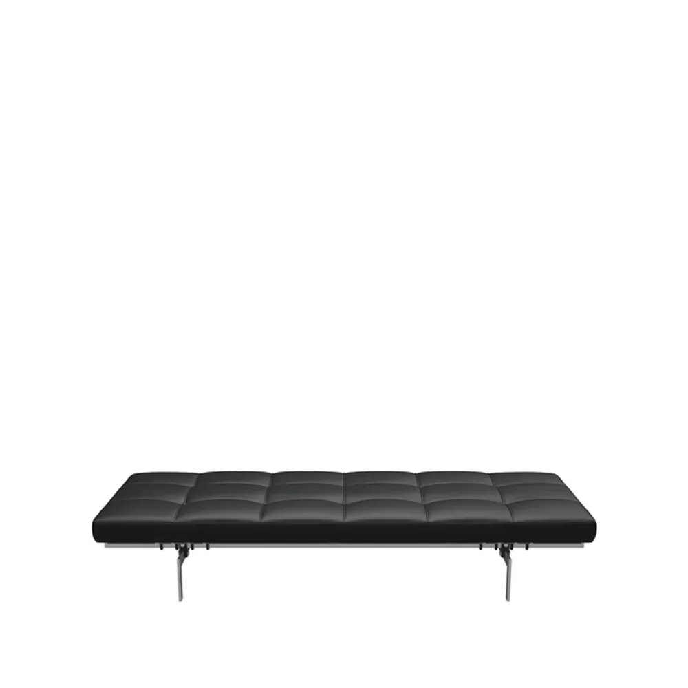 Fritz Hansen PK80 dagbädd Leather aura black 190 cm