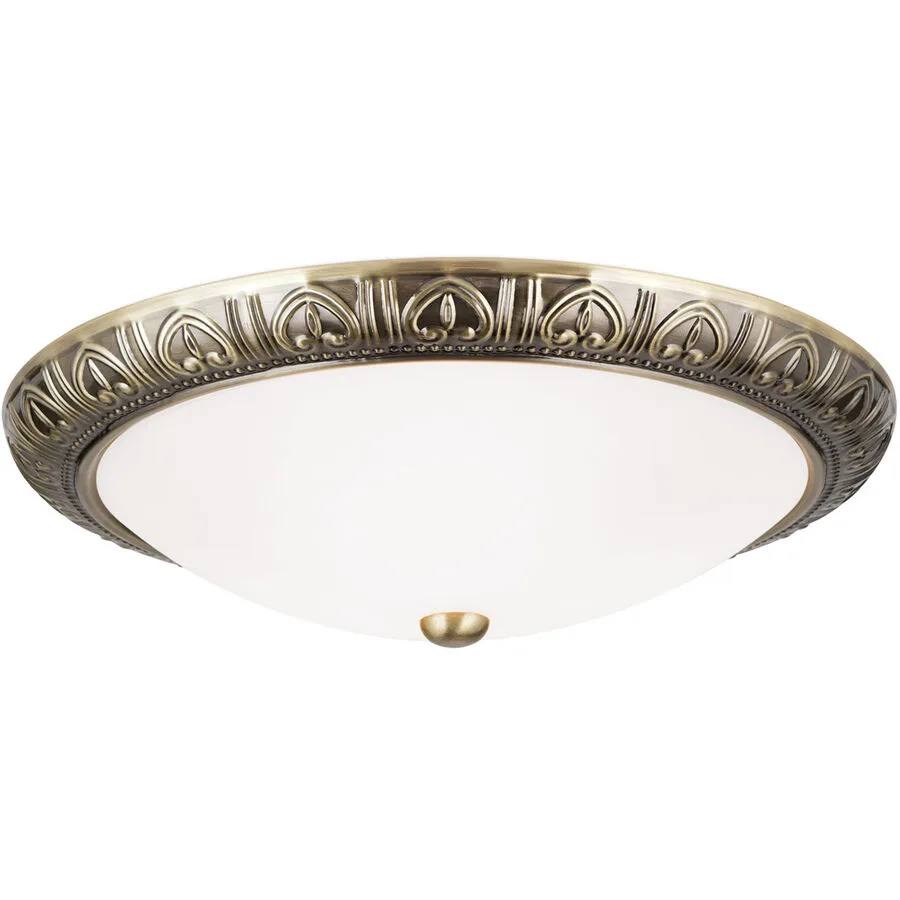Deckenlampe Pankok Bronze Stahl/Glas 38 cm 11 cm - Material: Glas/Stahl