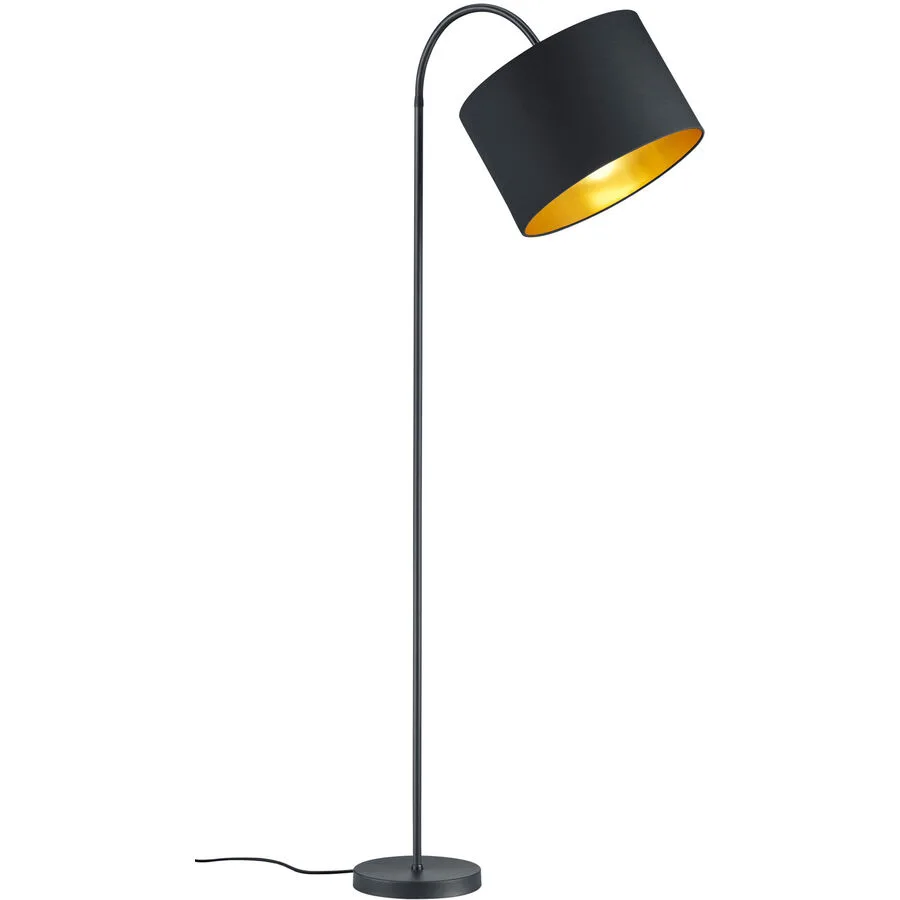 Stehlampe Daro Schwarz Metall 35 cm 156 cm - Farbe: Schwarz matt