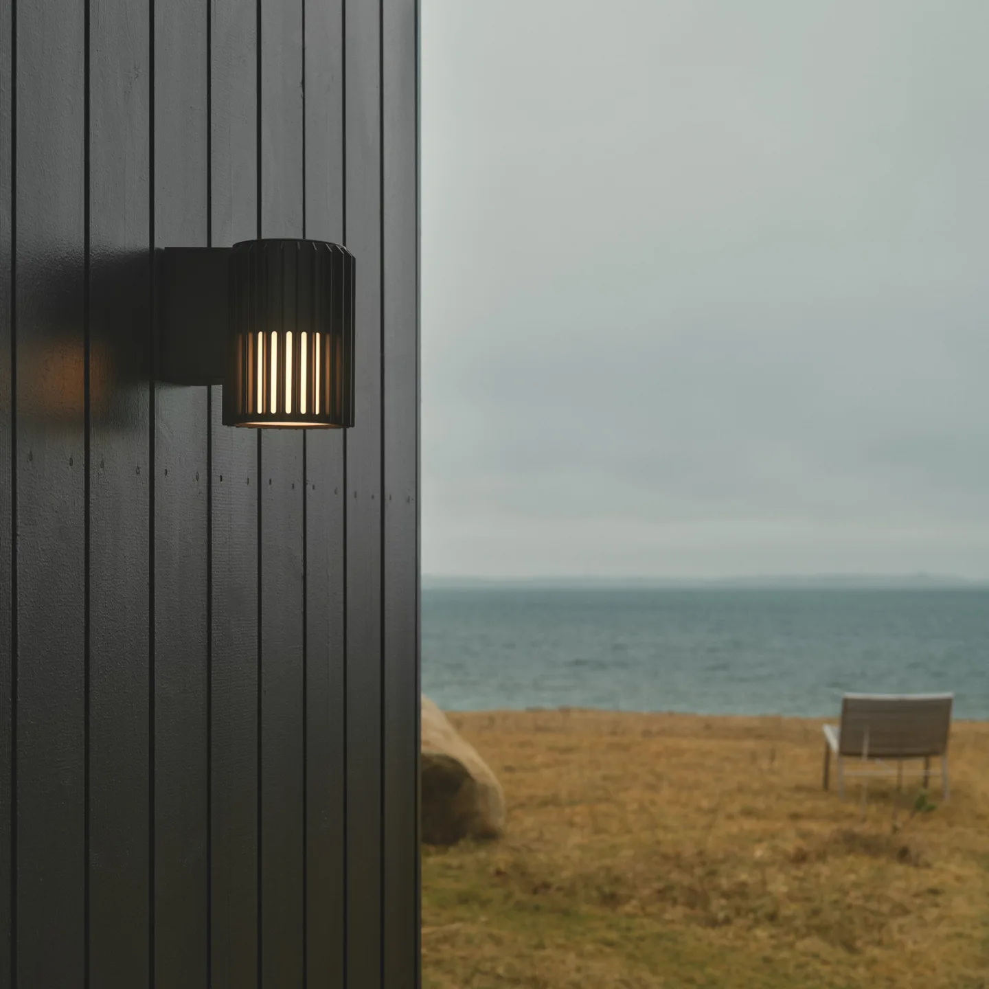 Aludra Udendørs Væglampe Seaside Black - Nordlux - Aluminium - Med én lyskilde