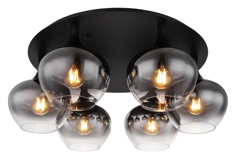 Globo Lighting - Maxy Ø65 - Takplafond - Rökfärgad