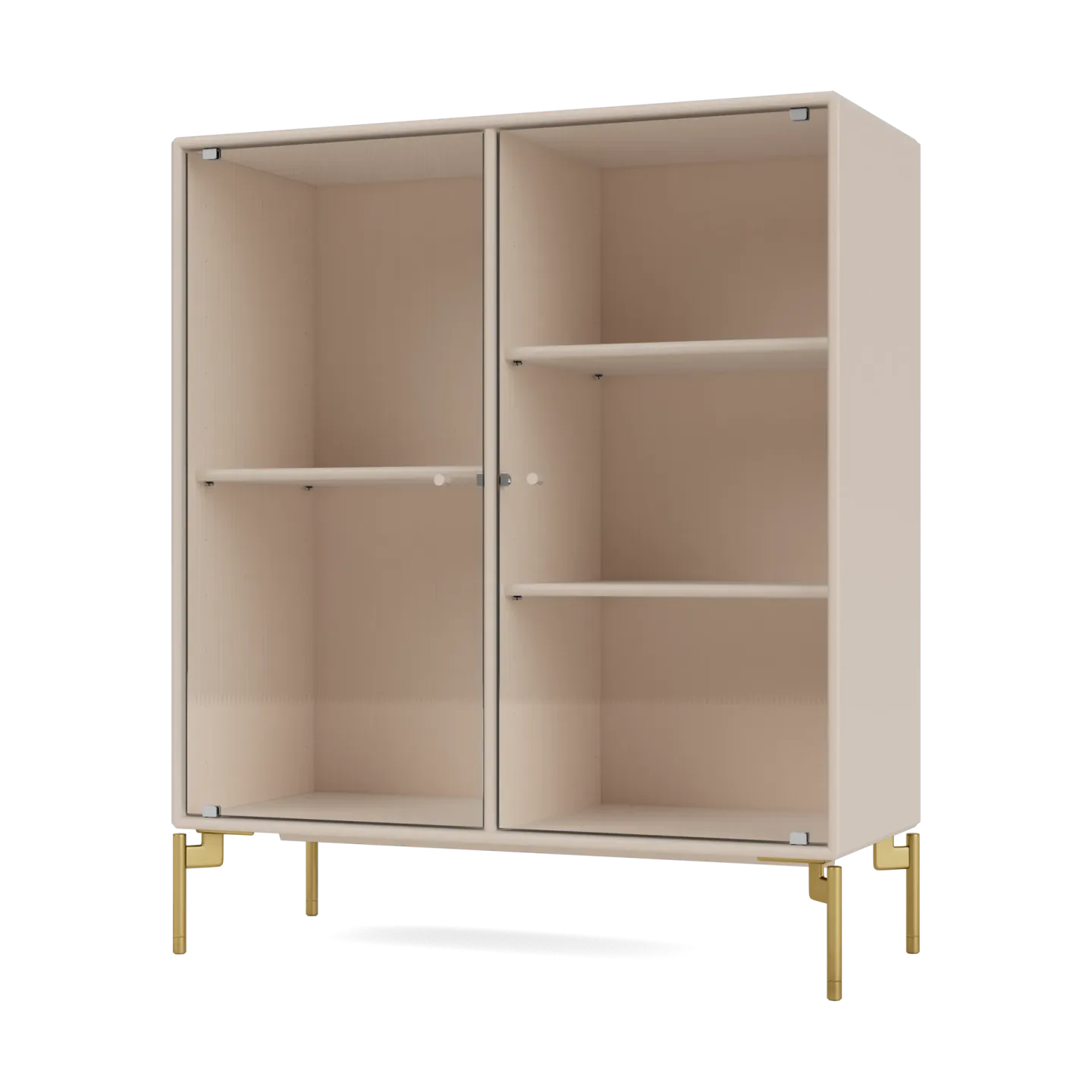 Montana Ripple II Vitrinenschrank 69,6x82,2x30 cm Clay-Beine brass