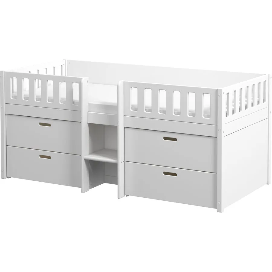 Hochbett Leeloo weiss Pinie 90 x 200 cm