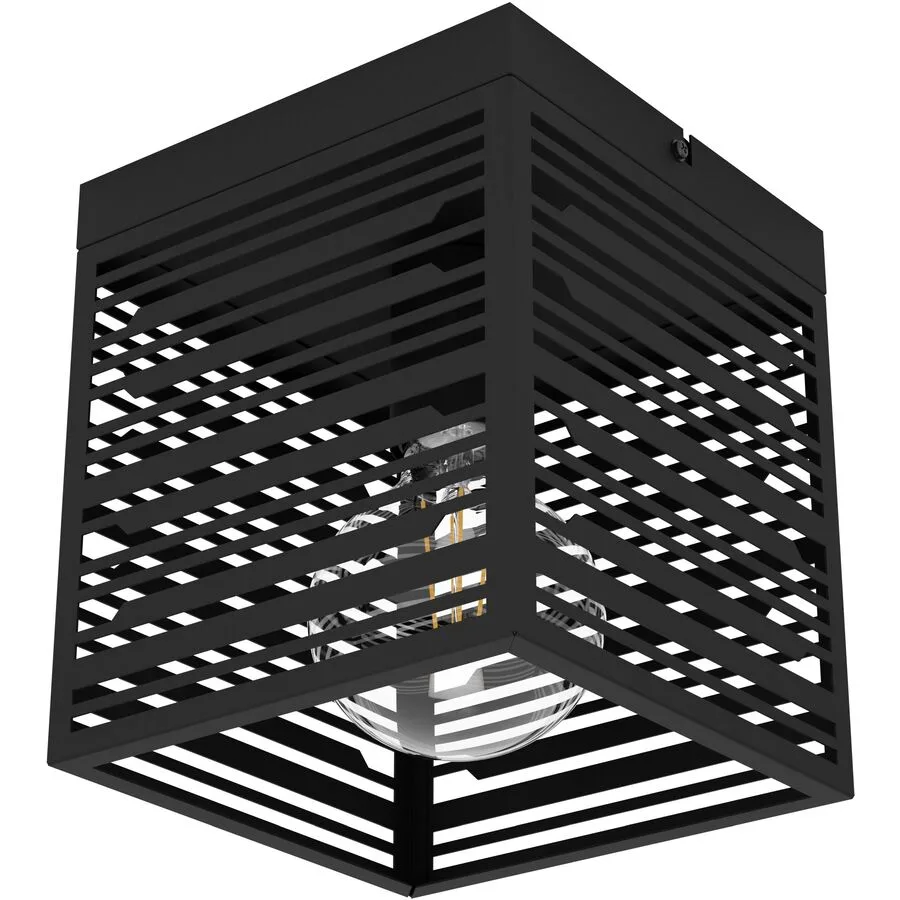 Eglo Deckenlampe Piedritas Schwarz Stahl 18 cm 20.5 cm