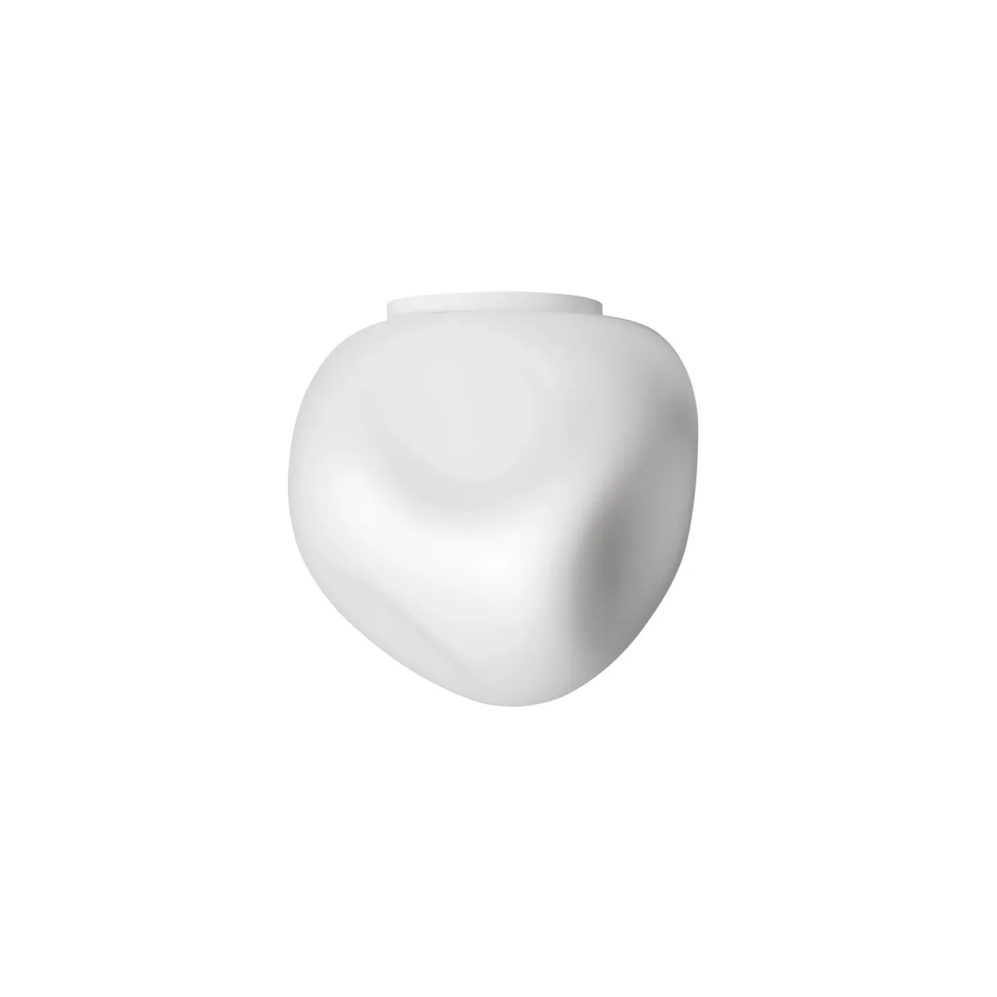 Hoba Midi Deckenleuchte, Ø 19 cm, weiß, Glas - Foscarini - Wohnzimmer - Design - Kugel