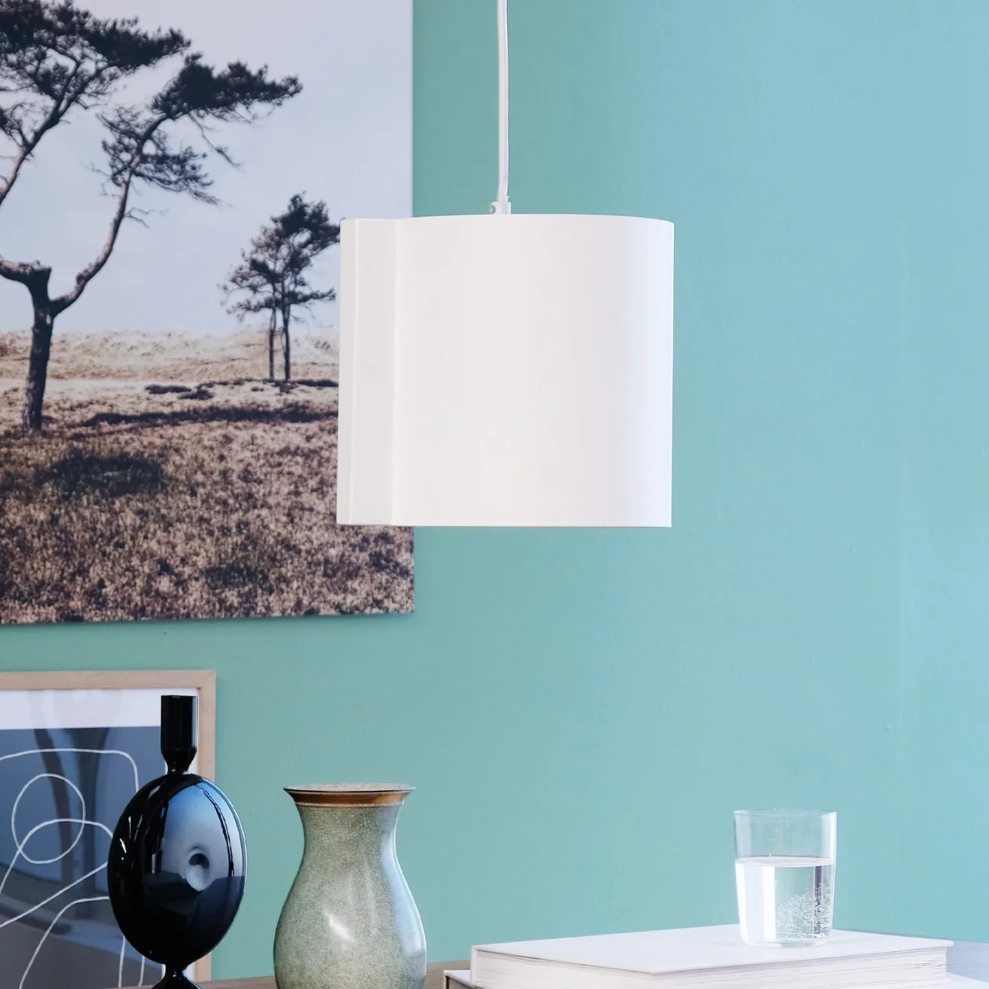 Wum Pendelleuchte Large Warm White - Dyberg Larsen - Wohnzimmer - Design - Metall - Mit Schirm