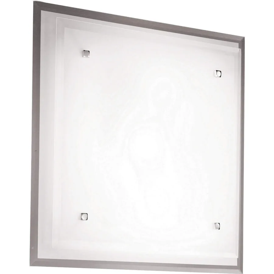 Deckenlampe Marma Weiss/Grau Metall 46 cm 46 cm - Farbe: weiss/chrom