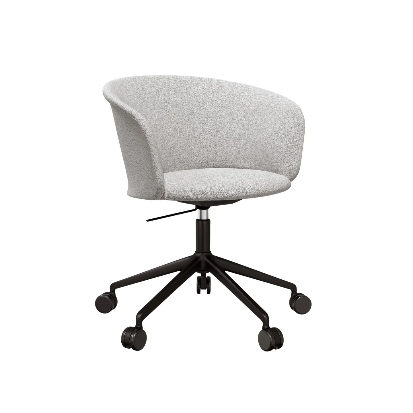 HEM - Kendo Swivel Chair 5-star Castors - Porcelain/Black - Kontorsstolar - Sabine Marcelis,LucidiPevere - Vit - Metall/Trä/Skum/Plast/Ull