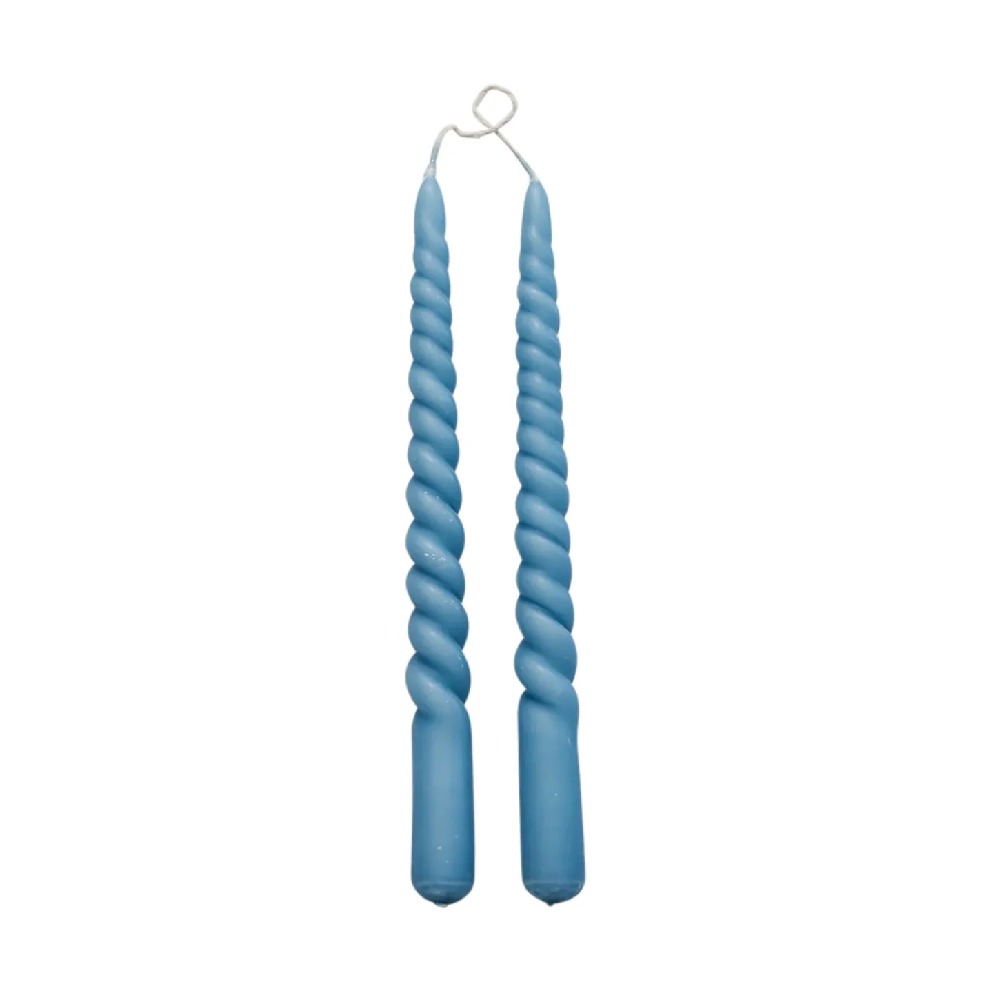Lene Bjerre Twisted gedrehte Kerze 25cm 2er Pack F. Blue