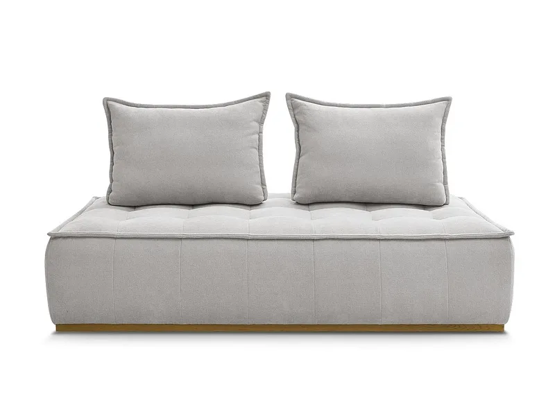 Modulare Sessel für Sofa BOBOCHIC ELISA Stoff mit Textur hellgrau