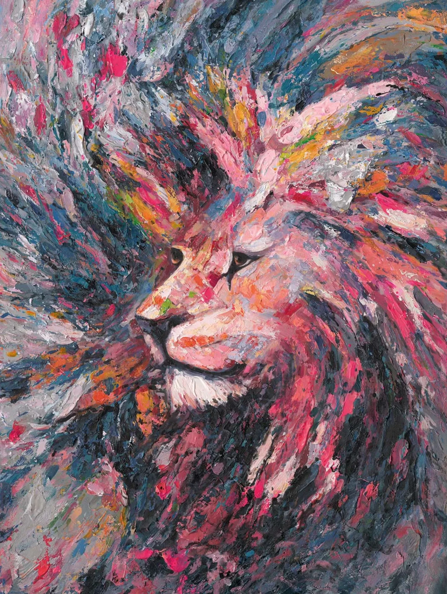image LAND Gemälde Abstract Lion | Schubiger Möbel