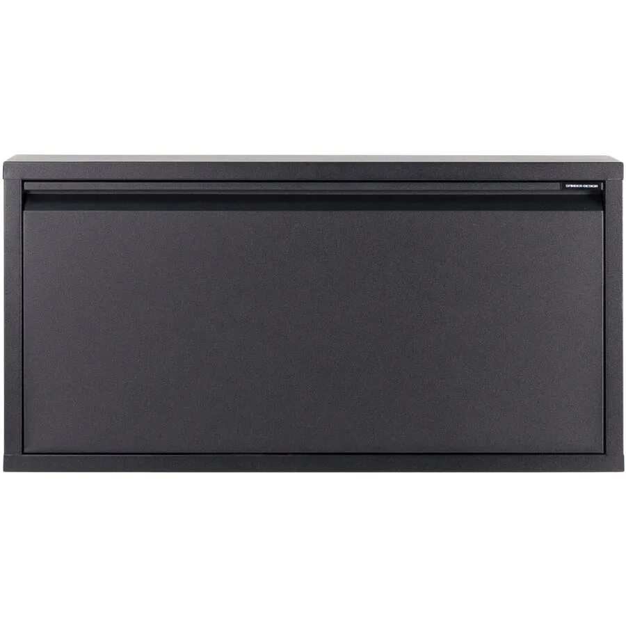 Spinder Design Schuhschrank Aldo Schwarz Stahl 75 cm 37.5 cm