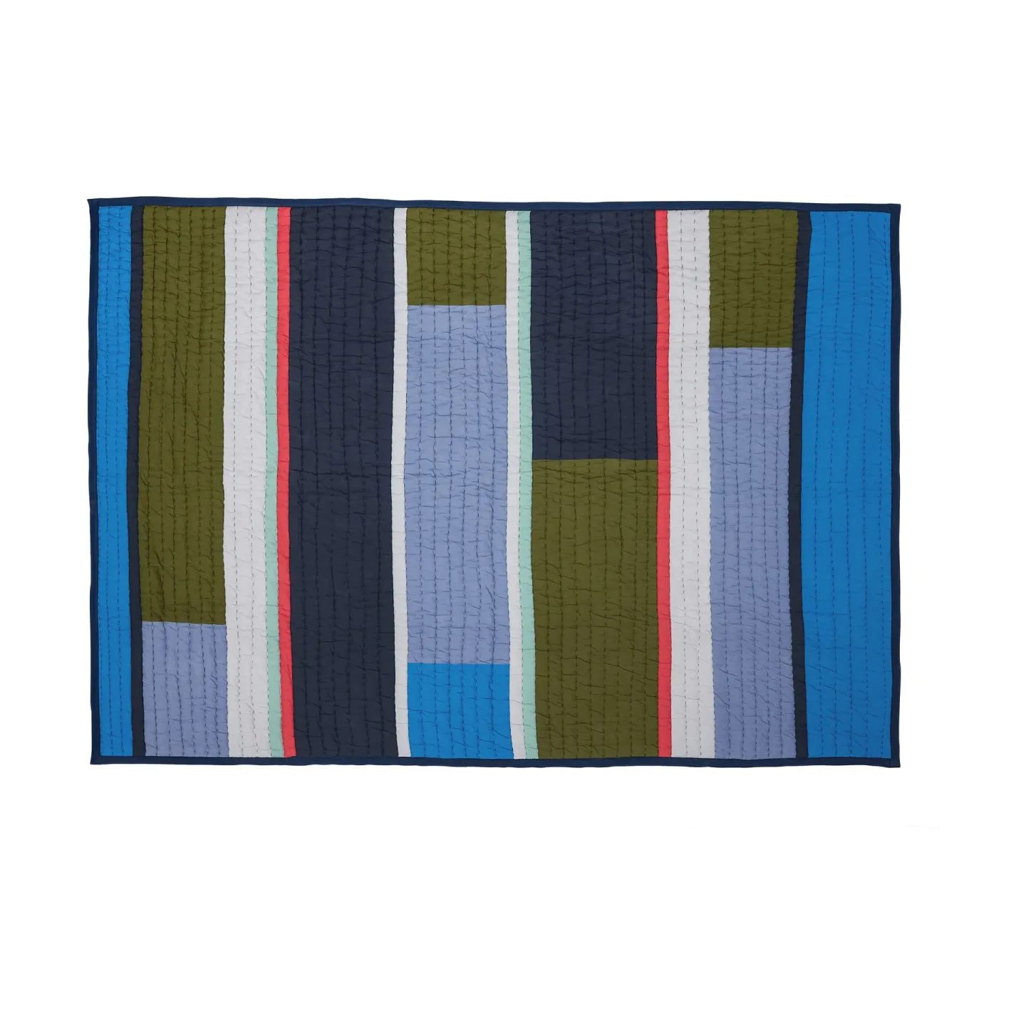Hübsch Pavilion Plaid Blue-multicolour, 140x200 cm