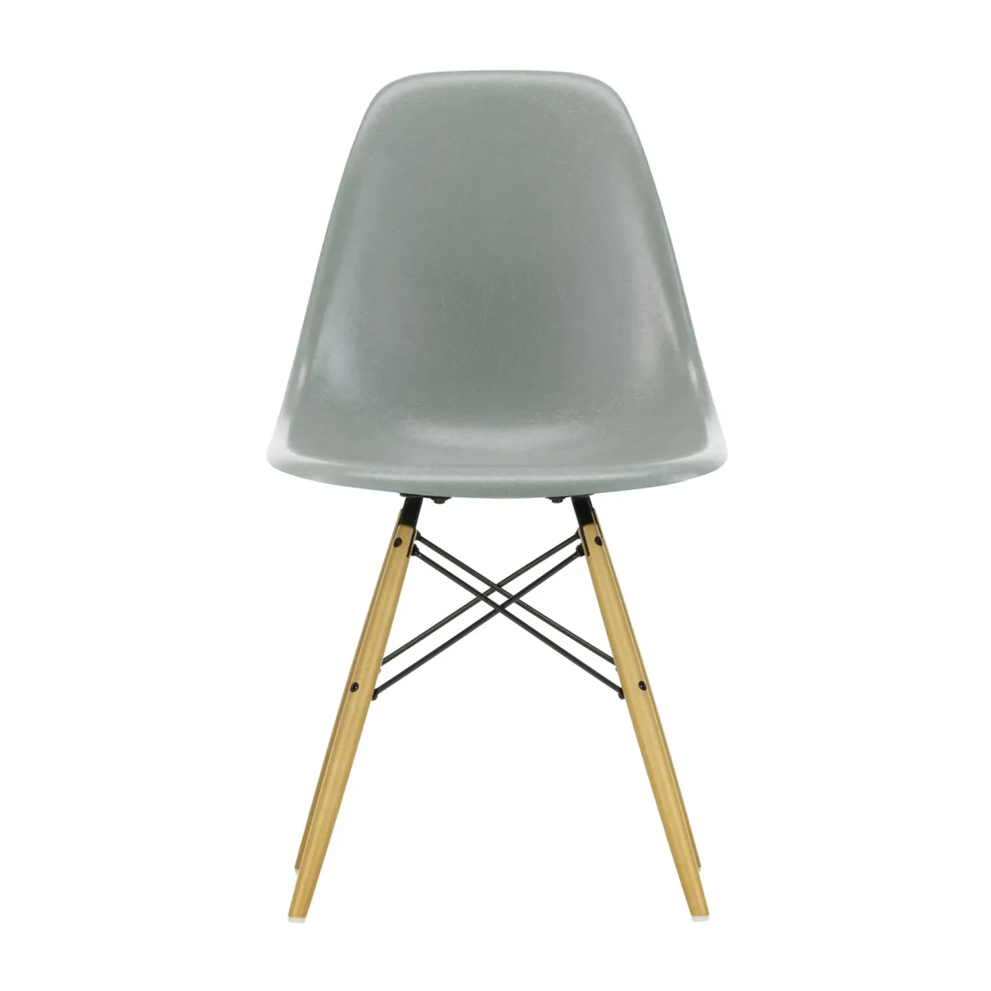 Vitra Eames Fiberglass Chairs DSW stol sea foam green, lönnben
