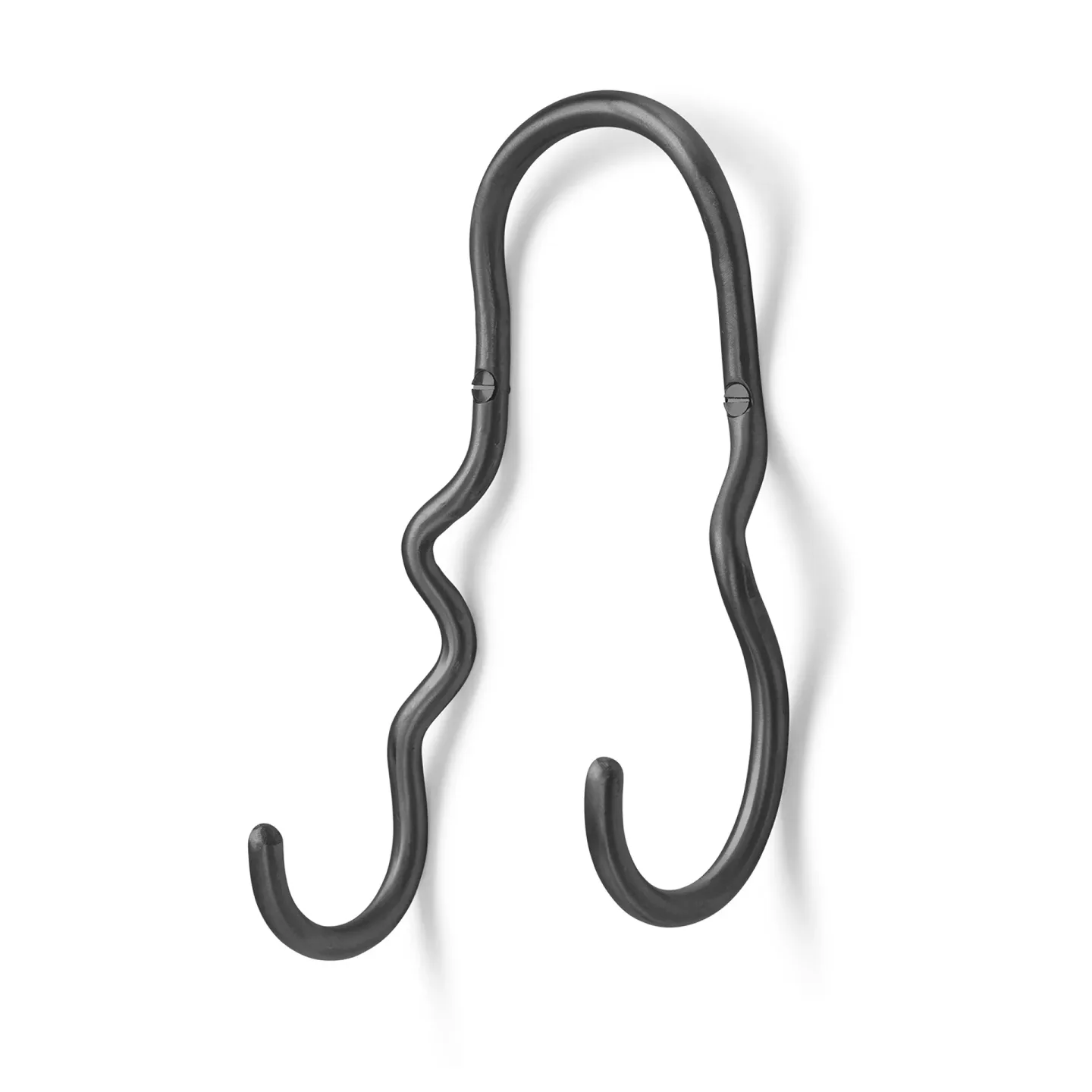 Ferm Living Curvature krok dubbel Svart mässing