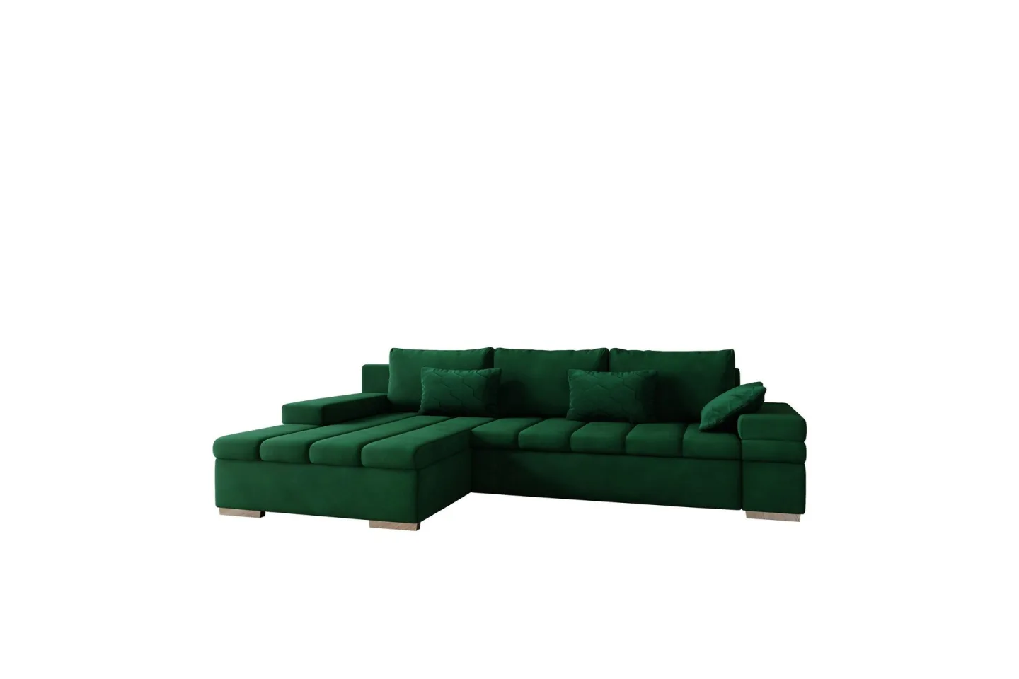 Naoma Bäddsoffa med Divan 4-sits - Grön