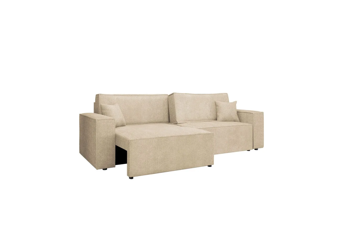 Hobson Bäddsoffa 3-sits i Plysch - Beige